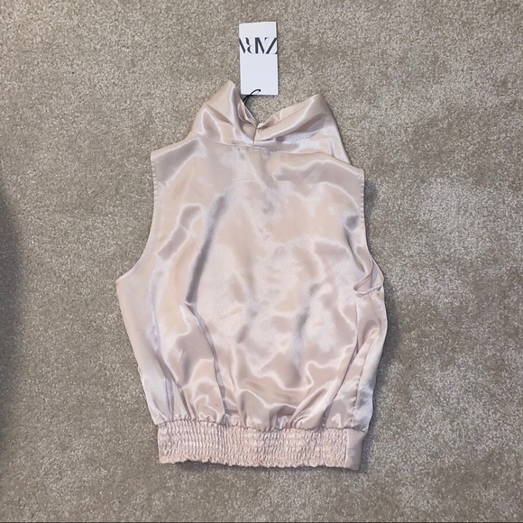 ZARA SATIN EFFECT WRAP TOP - Picture 6 of 6